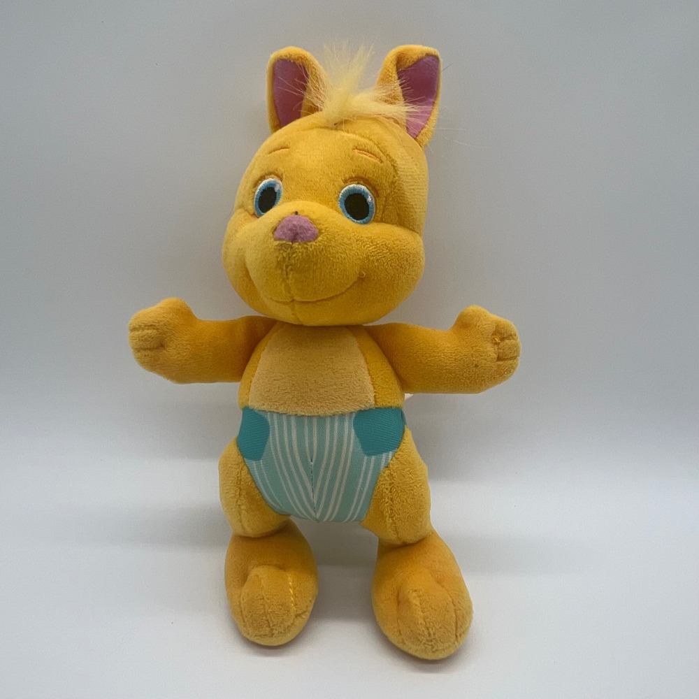 Word Party Baby Kip The Kangaroo Wallaby Blue Diaper 8" Plush Jim Henson 2017